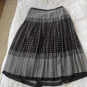 Pleated Patterned Club Monaco Skirt